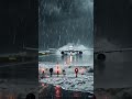 ⛈️✈️ Dangerous Monsoon Landing at Ocean Runway! 🌊😨 #Disaster #Plane #Landing