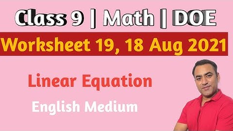 Worksheet 19 | Class 9 | Maths | 2021 | English Medium | DOE | Pie Classes by Sachin Malik