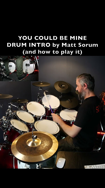 Download lagu How to play the intro of YOU COULD BE MINE on drums - Guns n Roses - Matt Sorum