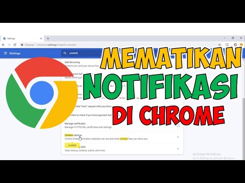 Cara Menghapus dan Mematikan Notifikasi Pemberitahuan di Browser Google Chrome