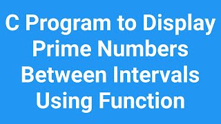 C Program to Display Prime Numbers Between Intervals Using Function #cprogramming #c #cpp #coding screenshot 4