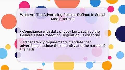 What Are The Advertising Policies Defined In Social Media Terms? - Everyday-Networking