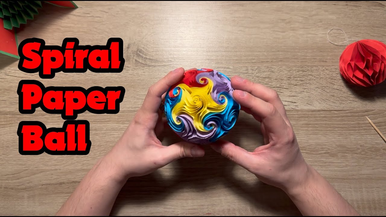 How to Make a Spiral Paper Ball | Easy Paper Craft | Papercraft Secrets 