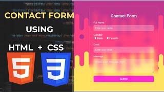 Create a Contact Form Using HTML and CSS for Beginners!!!