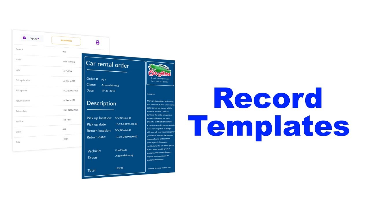 Record Templates