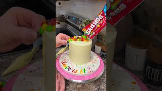 Let’s make a Skittles cake!!!!