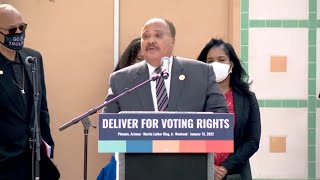 MLK’s family marches in Phoenix for voting rights in honor of his 93rd birthday