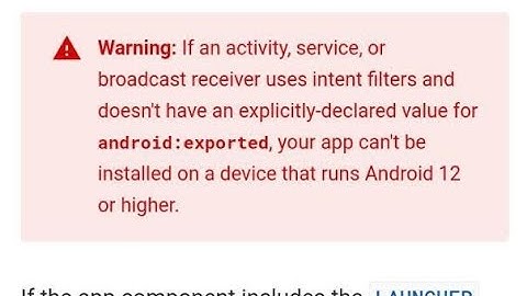 How to fix intent filter problem while uploading your apps to google play