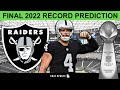 FINAL Raiders 2022 Record &amp; Score Predictions For Las Vegas Raiders Games Under Josh McDaniels