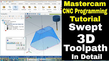 CNC Programming In Mastercam 2019 Tutorial | Mstercam 2019 Swept 3d toolpath #mastercam