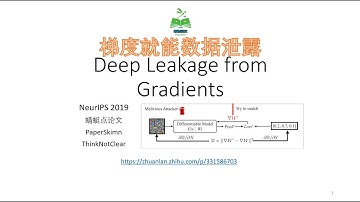 【点论文】291 Deep Leakage from Gradients