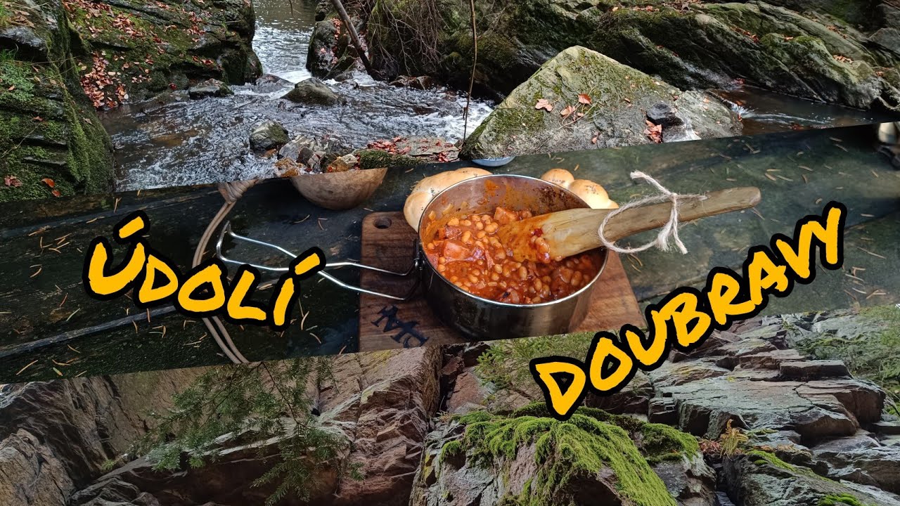 Železné hory - Údolí nespoutané řeky Doubravy, fazolový guláš, soutěska Koryto
