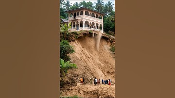 "House Collapse in Landslide 😱 | Real Disaster Footage ai disaster,ai flood,bridge collapse