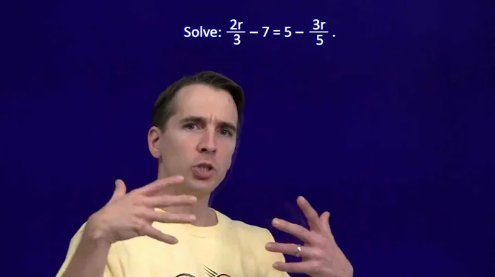 Art of Problem Solving: Linear Equations with Fractions Part 1