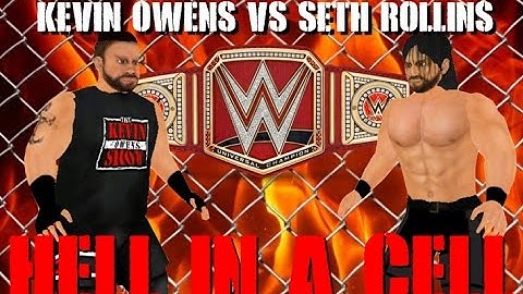 Hell in a Cell Seth Rollins vs Kevin Owens WR3D simulation
