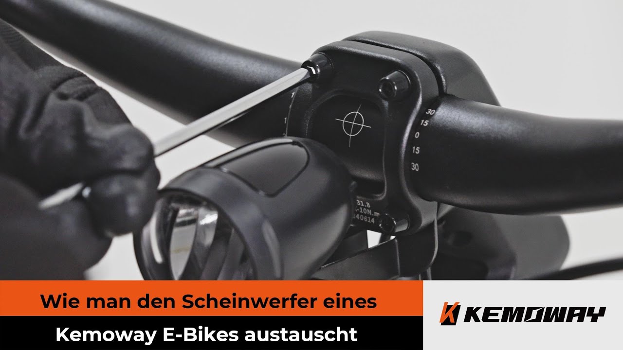 Wie man den Scheinwerfer eines Kemoway E-Bikes austauscht