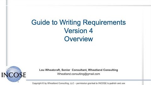 Guide to Writing Requirements (GtWR) v4 Overview