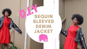 DIY: Sequin Sleeved Denim Jacket