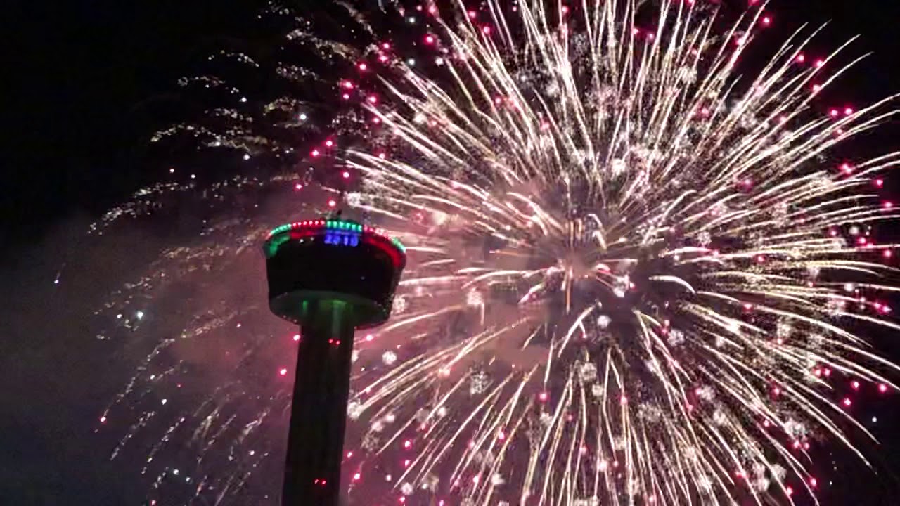 Celebrando ańo nuevo Centro de San Antonio Texas 2019 - YouTube