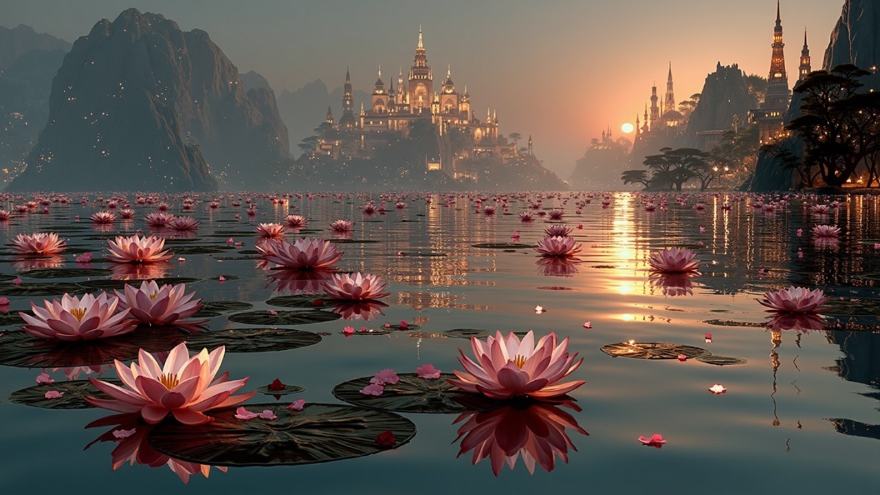 Serene Lotus Lake: Медитация на озере Лотоса для глубокого расслабления и внутреннего покоя