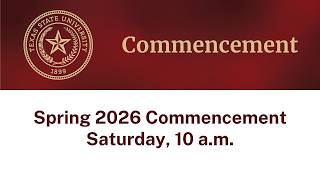 Spring 2026: 10 am Saturday, May 16