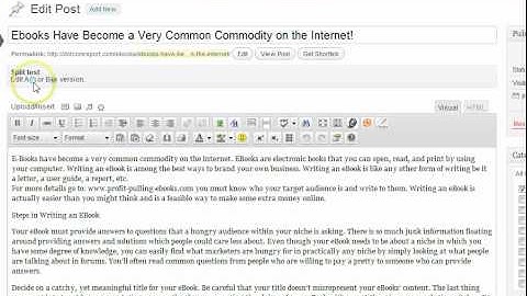 WordPress Split Test Plugin - Split Test Dynamo - How To Create A Content Split