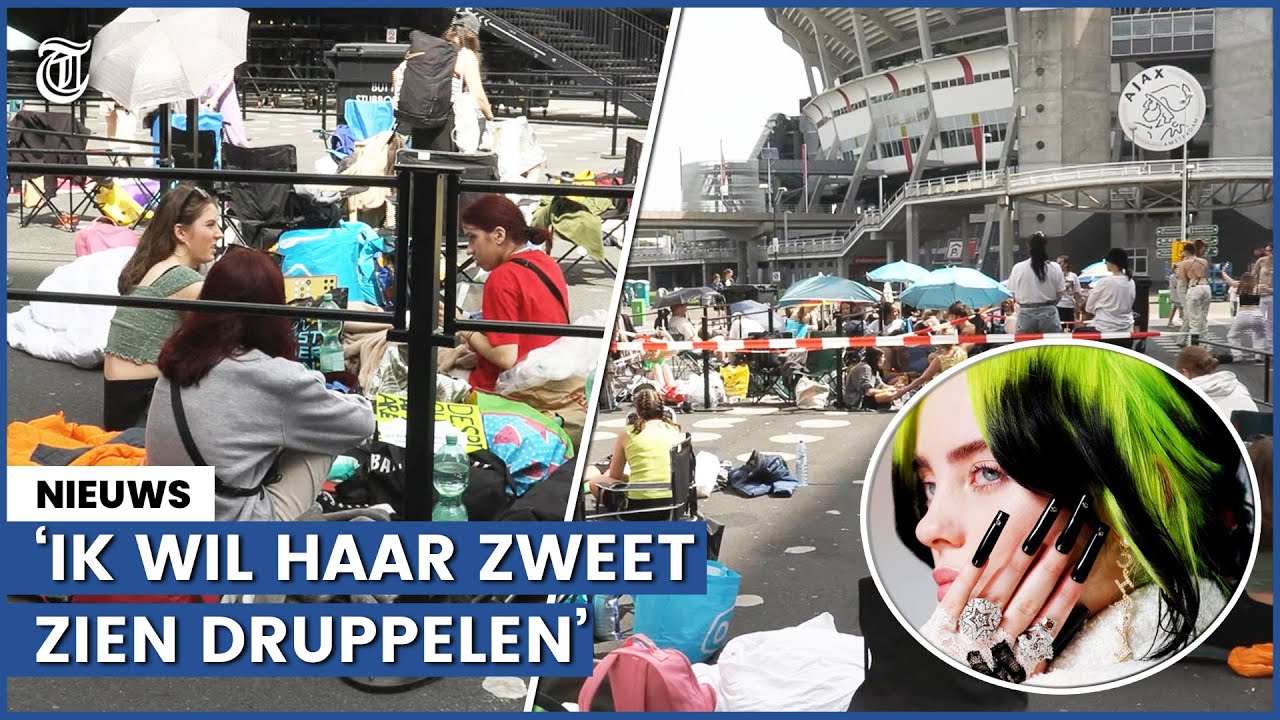 Billie Eilish-fans wachten uren op hun heldin: 'Zit hier sinds gisteren'
