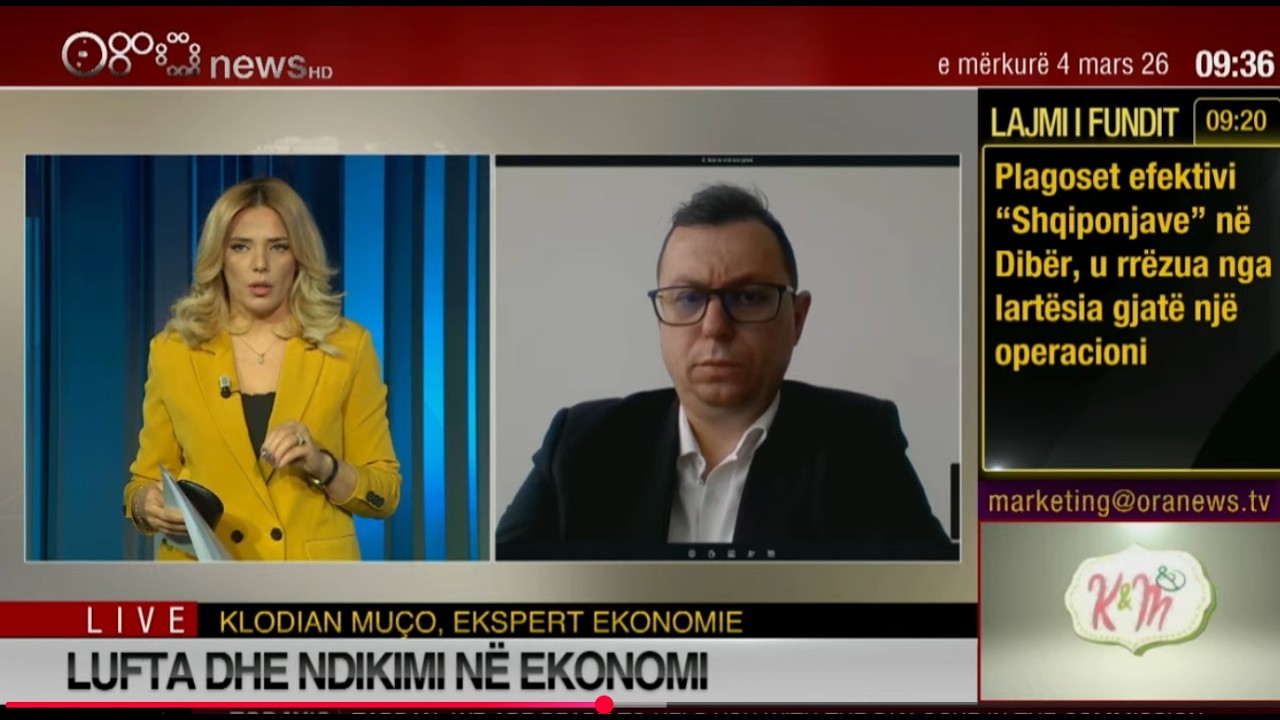 LIVE/ Lufta dhe ndikimi në ekonomi, në lidhje direkte Klodian Muço