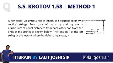 Krotov 1.58 | Method 1 | Separate free body diagrams | JEE Advanced | by Lalit Joshi Sir