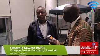 Omoyele Sowore Town Hall in Oakland, California