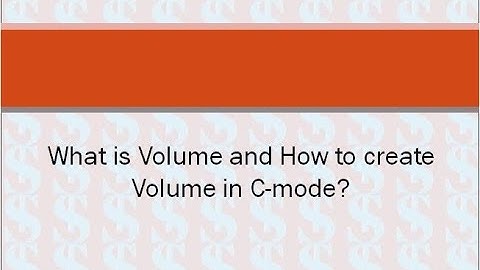 How to create volume in netapp in Hindi