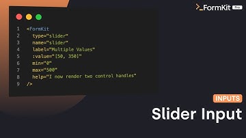 Slider Input for VueJS · FormKit Pro