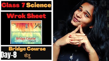 Class 7 science bridge course Day 8 | Semi english and english medium | Science worksheet 8 |