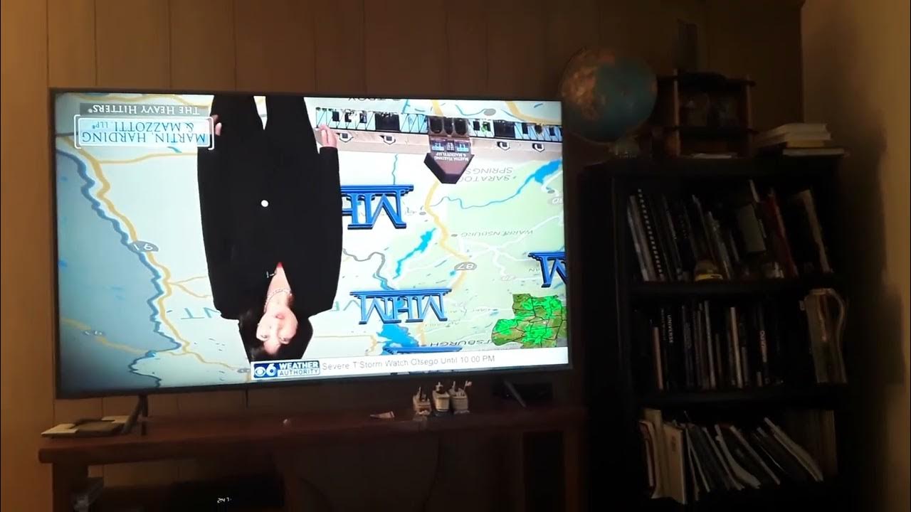 A TV commercial playing on TV upside down YouTube