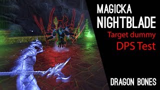 Magicka Nightblade 6m Dummy DPS Test & analyze Parse - Dragon Bones