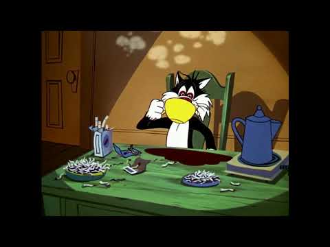 Sylvester sips coffee while enjoying a cigarette