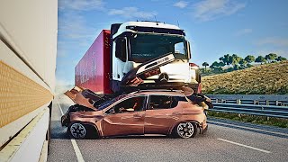 BeamNG Drive  Dangerous Overtaking Crashes #7