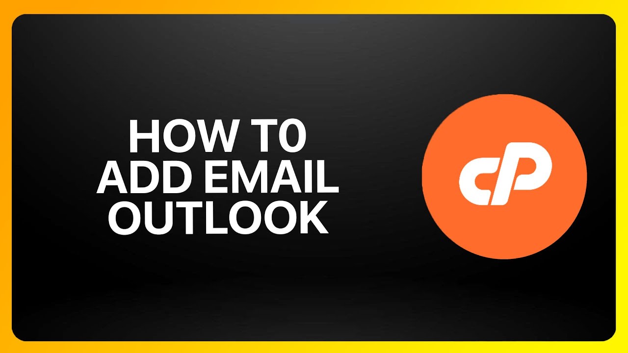 How To Add cPanel Email Outlook Tutorial - YouTube