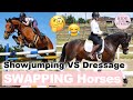 SWAPPING HORSES with my DRESSAGE Friend!! | *ZERO CONTROL* when jumping | Ride Every Stride