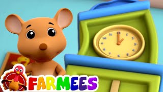 Hickory Dickory Dock | Lagu anak balita | Video edukasi | Farmees Indonesia | Kartun anak