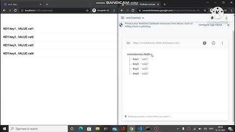 Testing  firebase real-time database auto update