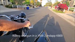 Riding Shotgun on a 1938 Zundapp K800; klassic machine