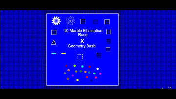 20 Elimination Marble Race x Geometry Dash | Algodoo