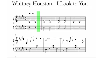 Whitney Houston - I Look to You Sheet Music