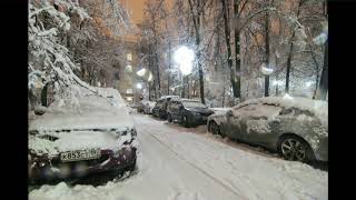 Снег в Щукино.