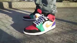 jordan 1 multicolor on feet