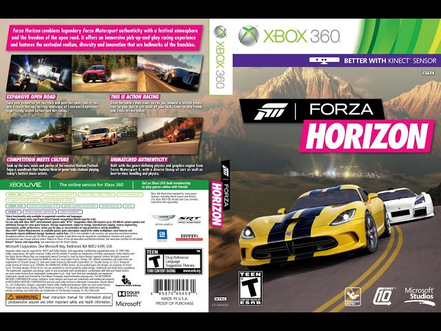  Forza Horizon - Xbox 360 : Microsoft Corporation