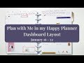Plan With Me | Dashboard Happy Planner | Jan 16 - 22