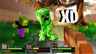 LEFT 4 DEAD 2 con MODS de MINECRAFT