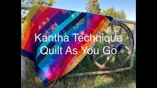 Quilt as you go Kantha technique by Terry Rowland